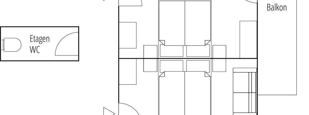 Sketch sleeping rooms Arnika - Gästehaus Pfausler - Oetz