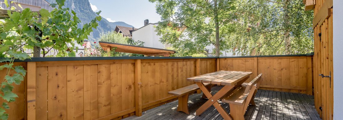 Gemütliche Terasse zum trinken, essen, etc. - Haus Alpenblick - Oetz