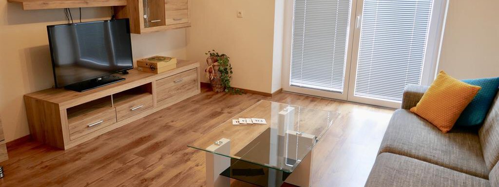 Wohnzimmer mit Schlafcouch - Haus Juen - Oetz