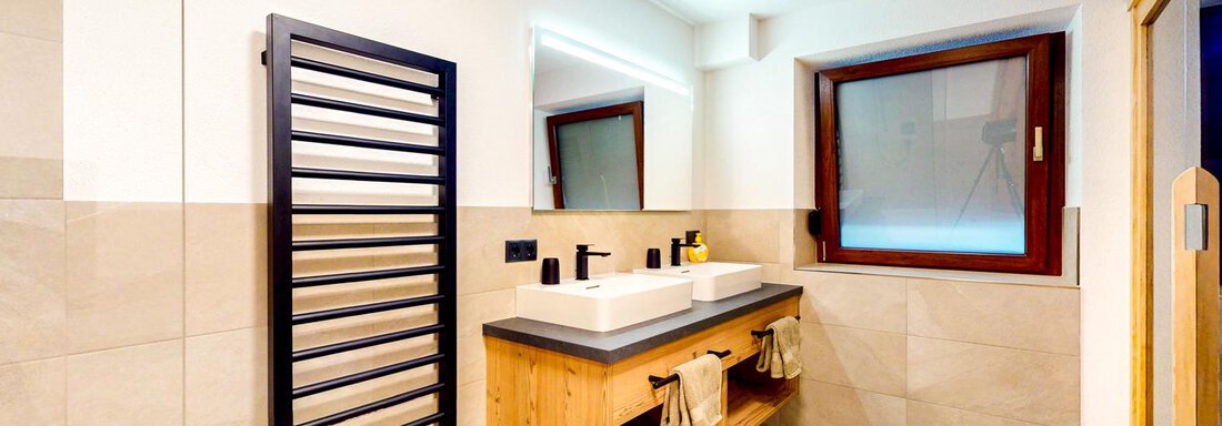 Badezimmer Waschtisch Apartment Weitblick - Haus Matteo - Oetz