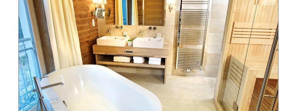 Master Suite Acherkogel Badezimmer - Hotel Ritzlerhof - Sautens