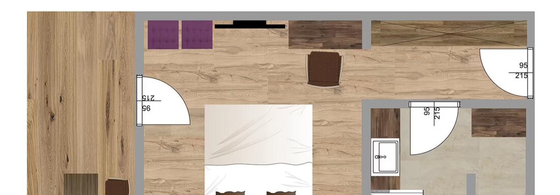 Grundriss Doppelzimmer Bärenkopf Alpin - Hotel Ritzlerhof - Sautens