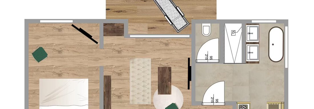 Grundriss Senior Suite Wetterkreuz - Hotel Ritzlerhof - Sautens