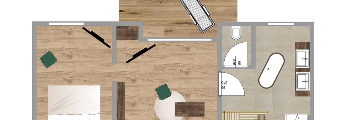 Grundriss Mastersuite Acherkogel - Hotel Ritzlerhof - Sautens