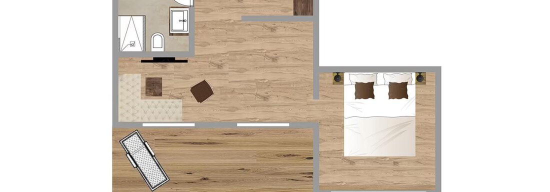 Grundriss Suite Roter Kogel - Hotel Ritzlerhof - Sautens