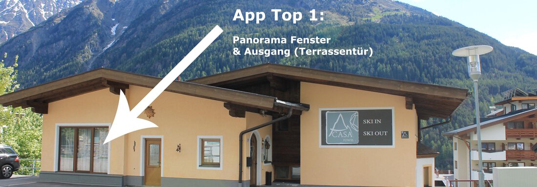 Terrassentür - A CASA Appartements Juwel - Sölden