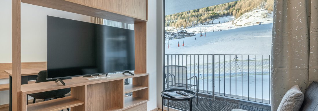 Wohnküche mit Sofa - Apart Sonnenbichl - Sölden