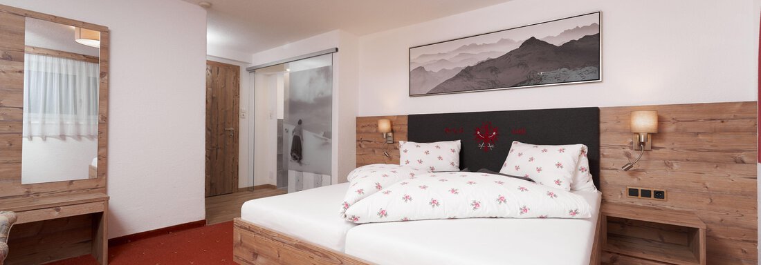 Schlafzimmer Apartment Nederkogel - Apart Sunnhäusl - Sölden