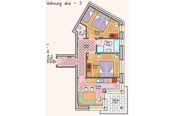 Skizze - Beim Brunnen Apartments - Sölden