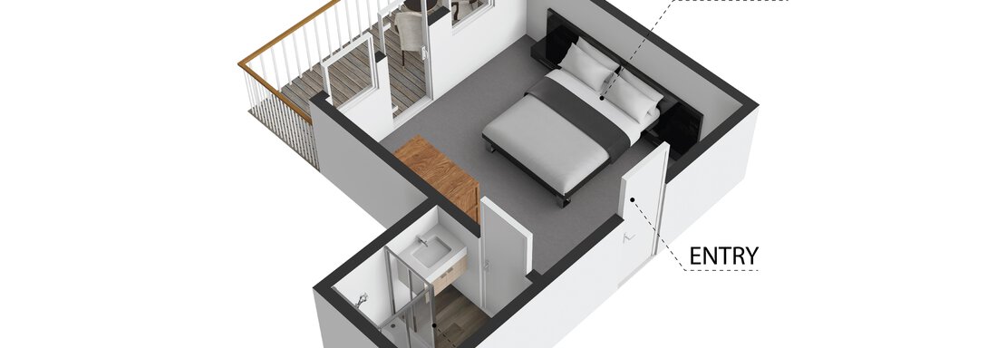 Sketch double room Fernblick - Belmonte Sölden - Sölden