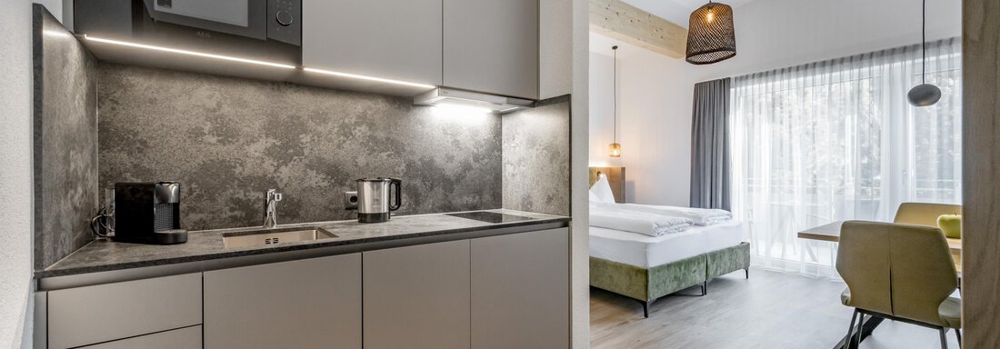 Wohn- Küchenbereich - Camping Sölden Apartments - Sölden