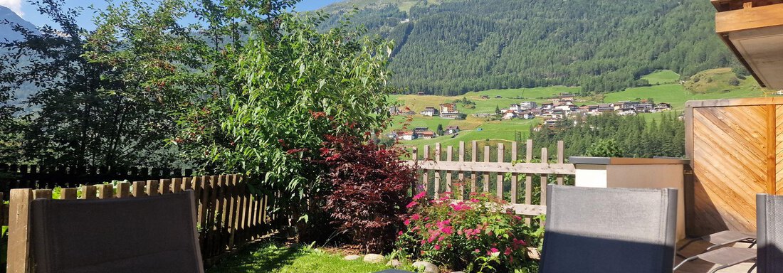 Garten Panorama - Granbichlhof - Sölden