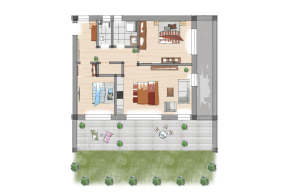 Grundriss Typ3_App. Lucas - Apart Dorhoam - Umhausen