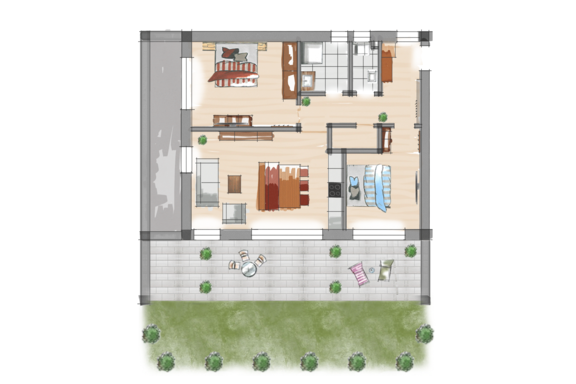 Grundriss Typ3_App. Paul - Apart Dorhoam - Umhausen