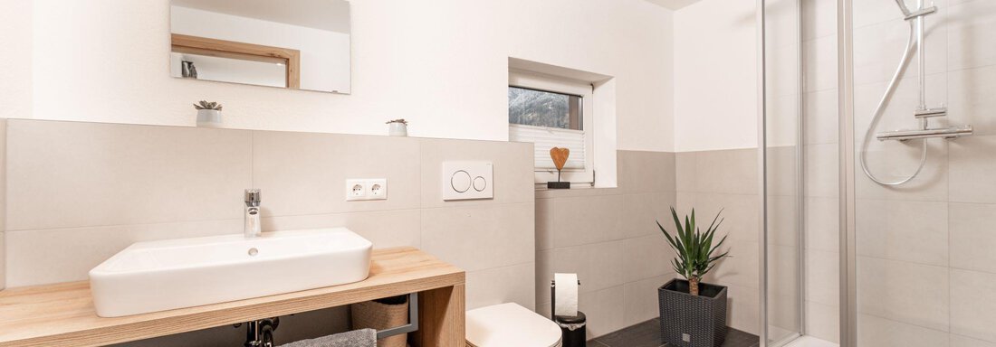 Badezimmer - Bergnest-Oetztal Appartements - Umhausen