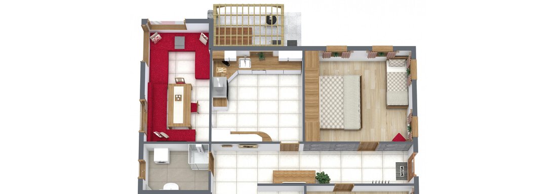 Skizze Apartment Blockkogel - Landhaus Waldhart - Umhausen