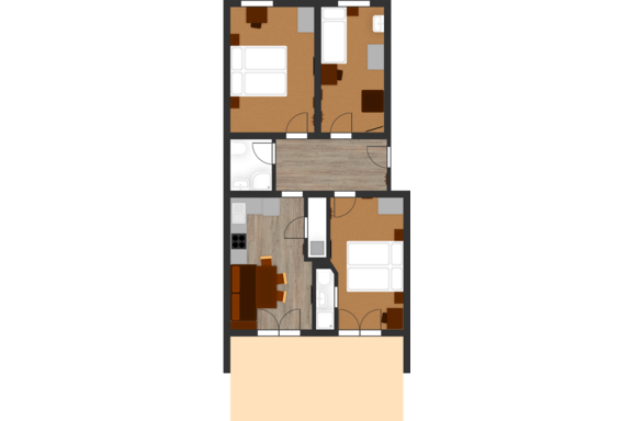 Raumplan Blockkogel - Senner Appartements - Umhausen
