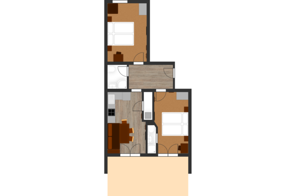 Raumplan Wenderkogel - Senner Appartements - Umhausen