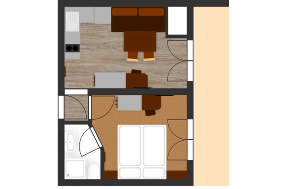 Raumplan Edelweiß - Senner Appartements - Umhausen