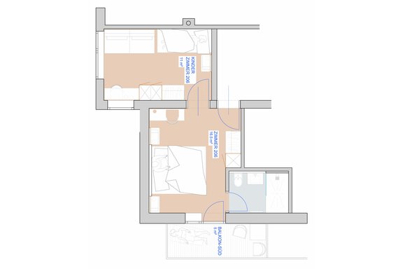 solo 2025 MACUN zimmerplan 206 3 VK A4 quer - Hotel Macun - Vent